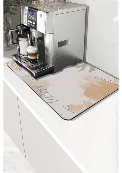 Kahve Makinesi Matı Sıvı Geçirmez Kaymaz Yıkanır Çaycı Çay Espresso Makinesi Pad 35X45CM 27241231