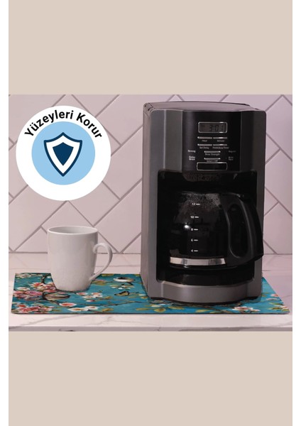 Kahve Makinesi Matı Sıvı Geçirmez Kaymaz Yıkanır Çaycı Çay Espresso Makinesi Pad 35X45CM 27250202