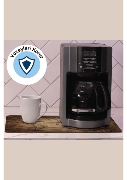 Kahve Makinesi Matı Sıvı Geçirmez Kaymaz Yıkanır Çaycı Çay Espresso Makinesi Pad 35X45CM 27250206