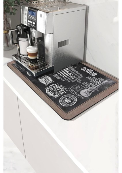Kahve Makinesi Matı Sıvı Geçirmez Kaymaz Yıkanır Çaycı Çay Espresso Makinesi Pad 35X45CM 27250205