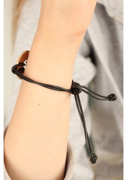 Hope (Umutlu) Siyah Deri İpli Unisex Mood Bileklik fiyatları