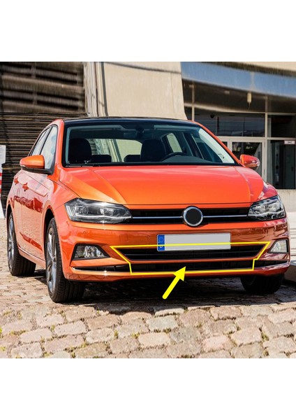 Vw Polo 2018-2021 Ön Tampon Orta Izgara Krom Çıtalı 2G0853677M