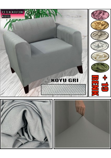 Petek Kumaş Tekli Koltuk & Berjer Koltuk Kılıfı