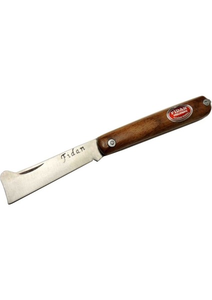 Fidan As 20 Kahverengi Bahçe Aşı Çakısı 18,5 cm - Manuel, Ahşap Sap