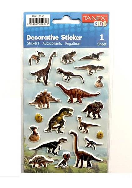 Kabartmalı Sticker Dinazor Serisi-1 TN x -25090 - 2 Adet