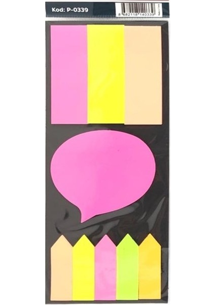 Fixpoint Şekilli Yapışkanlı Postit Seti - 4 Adet
