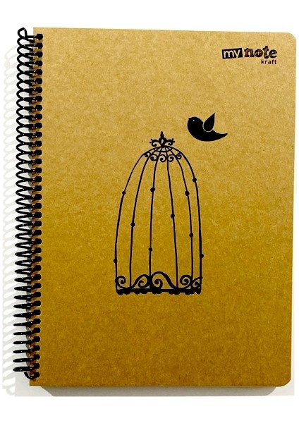 My Note Kraft Defter 100 Yaprak Çizgisiz 18,5X25,5 - 3 Adet
