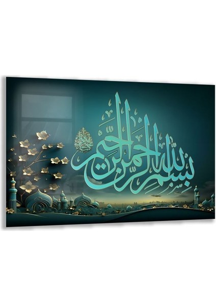 Dini Cam Tablo - Yatay Hat Sanatı - Dini Motif 01-022