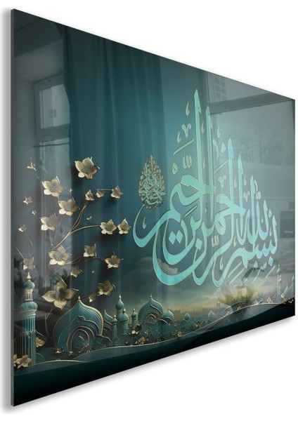 Dini Cam Tablo - Yatay Hat Sanatı - Dini Motif 01-022 fiyatları