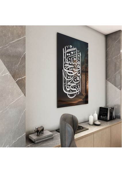 Dini Cam Tablo - Yatay Hat Sanatı - Dini Motif 08-012 modelleri