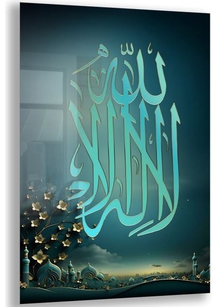 Dini Cam Tablo - Yatay Hat Sanatı - Dini Motif 02-022