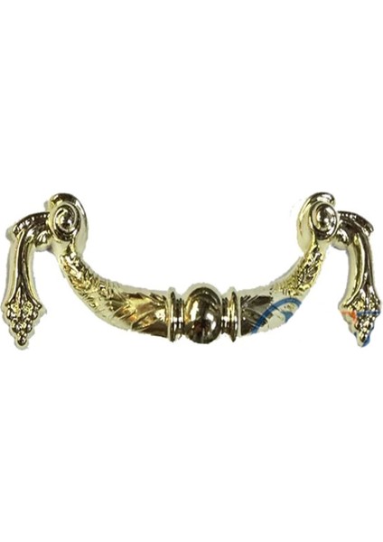 Dekoratif Zamak Üzümlü Kulp - 64 mm, Sarı, 1 Adet