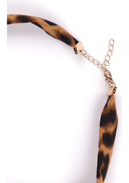Gold Çiçekli Leopar Kolye S25KLY014 modelleri