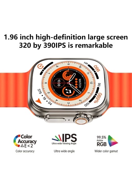 WS28 Ultra 49MM Siri Tansiyon Ateş Nabız Ölçer Akıllı Saat