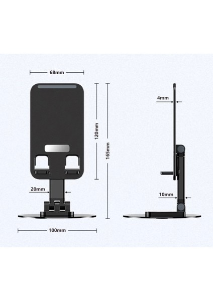 Pratik Katlanabilir Telefon Tutucu Stand Yuvarlak Tabanlı MC-460