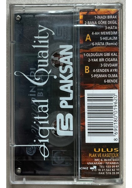 Zeynep Inadı Bırak Kaset (Jelatininde Sıfır Orjnal Dönem Baskı Kaset)
