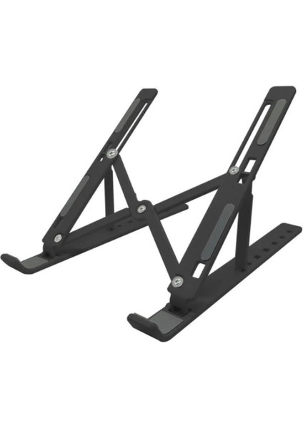 Pratik 7 Kademeli Ayarlı Katlanabilir Laptop Tablet Standı Siyah