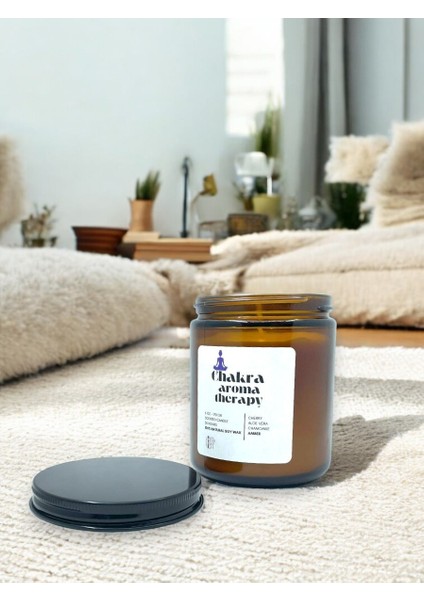 Amber Kokulu Meditasyon Mumu | Kök Çakra Dengeleyici | Yoga ve Nefes Seansları İçin | Doğal Soya Kavanoz Mum 170 gr - 6fl Oz fırsatları