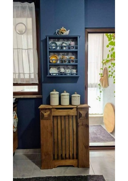 Ahşap Petek Önü Kapama Dresuar Koyu Ceviz Petek Önü Kaplama