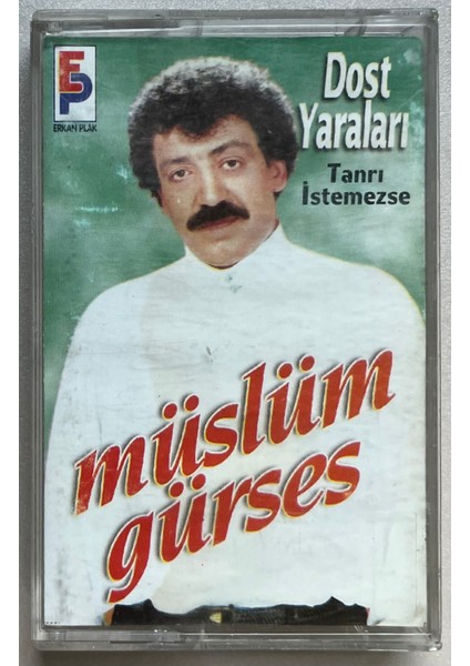 Müslüm Gürses Dost Yaraları Tanrı Istemezse Kaset (Orjnal Dönem Baskı Kaset)