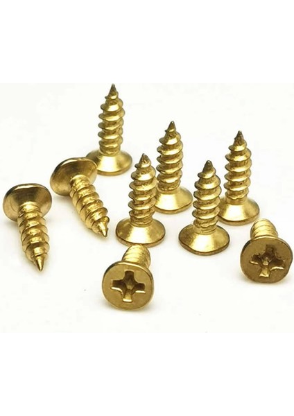 Klips, Menteşe, Ayak, Ağaç, Sunta Vidası 2,2x6,5mm - Sarı 100 Adet