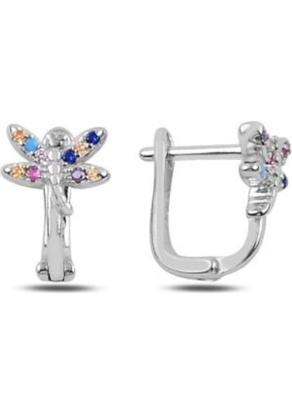 Gümüş Zirkon Taşlı Yusufçuk J Çocuk Küpe