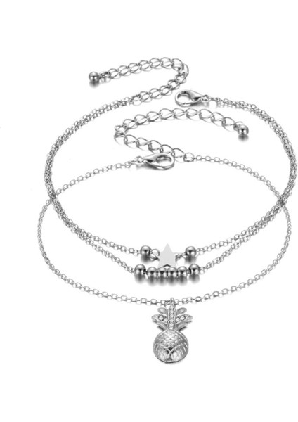 Boncuklu Ananas Model Bayan Ayak Halhal fiyatları