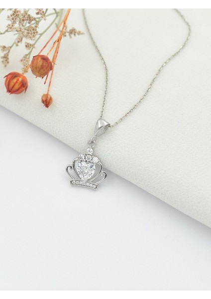 Gümüş Kraliçe Tacı Kadın Kolye fiyatları