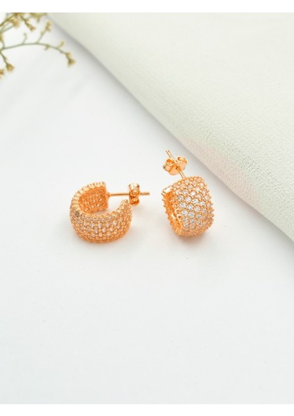 5 Sıra Rose Zirkon Taşlı Tamtur Kadın Gümüş Küpe fiyatları
