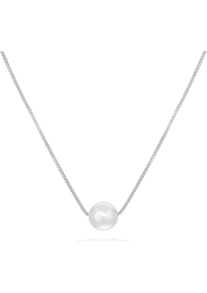 Natural Pearl Küre Inci Kadın Gümüş Kolye