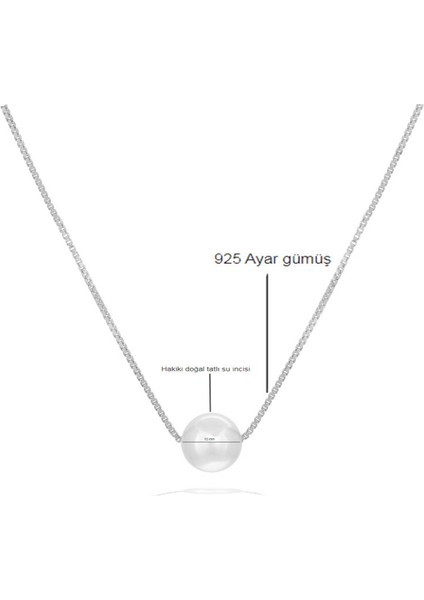 Natural Pearl Küre Inci Kadın Gümüş Kolye indirimleri