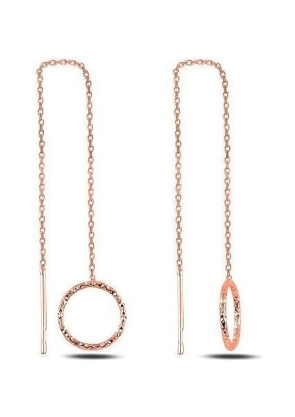 925 Ayar Gümüş Halka Model Japon Bayan Küpe