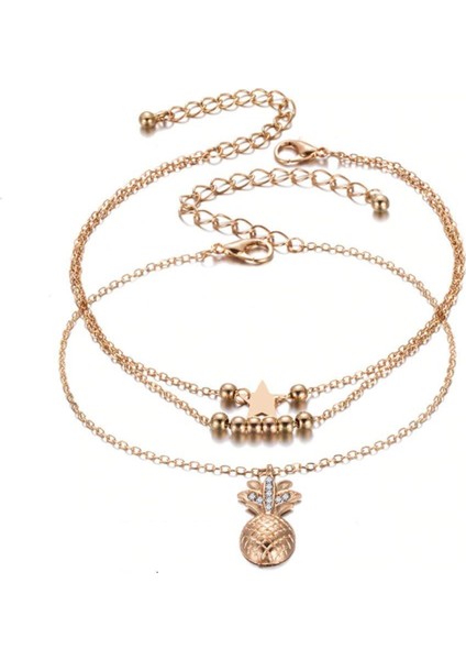 Boncuklu Ananas Model Kadın Ayak Halhal fiyatları