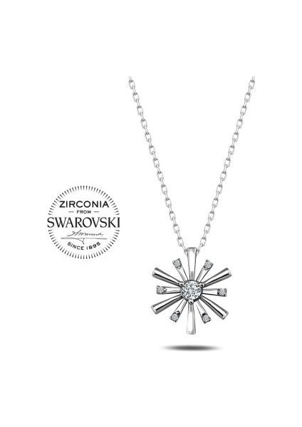 Gümüş Swarovski Zirconia Taşlı Kartanesi Bayan Kolye fiyatları