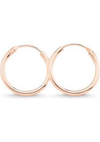 Sade Halka Kadın Gümüş Küpe 16MM