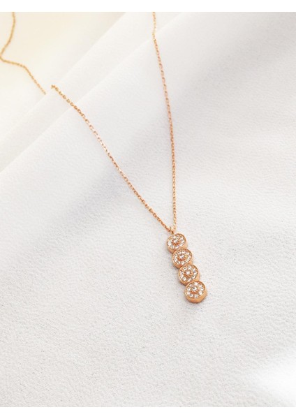 925 Ayar Suyolu Rose Gold Gümüş Kolye fiyatları