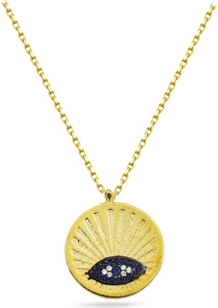 925 Ayar Güneşin Gözü Kadın Gümüş Kolye