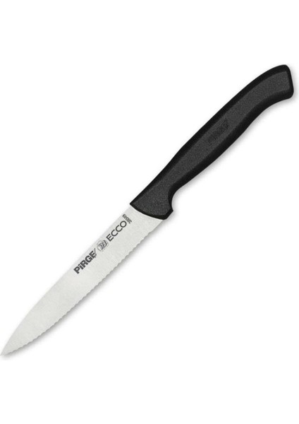 38049 Ecco Tırtıklı Sebze, Et, Biftek Steak Bıçağı 12 cm - Siyah
