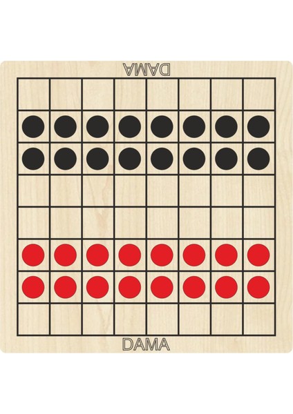 Ahşap Zeka ve Strateji Oyun Seti 7 Li, Kızma Birader+Dama+3 Taş+9 Taş+Bihar+Surakarta ve Tic-Tac-Toe