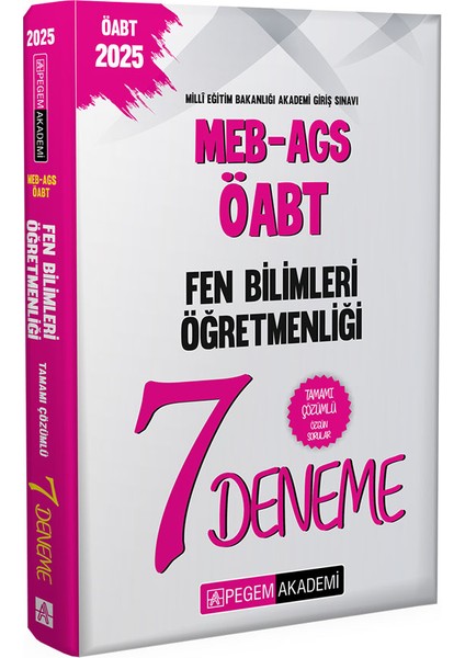 2025 Meb-Ags-Öabt Fen ve Teknoloji Öğretmenliği Tamamı Çözümlü 7 Deneme