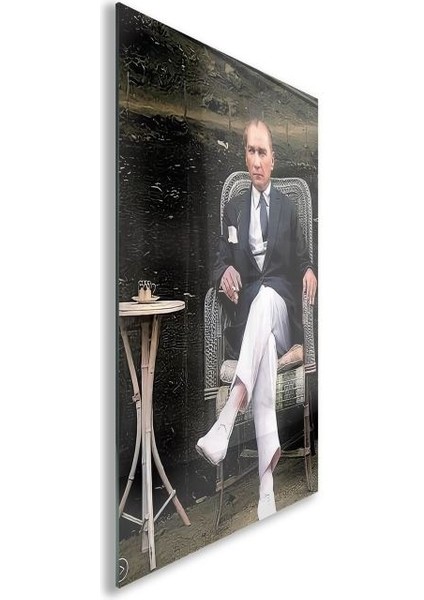 Atatürk Cam Tablo - Yatay Motif 01-033