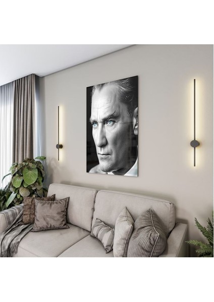 Atatürk Cam Tablo - Yatay Motif 01-065