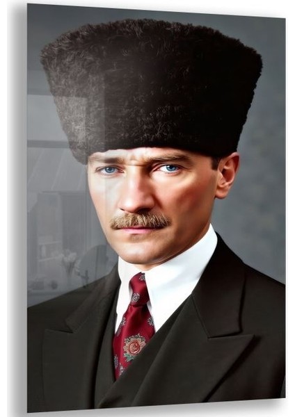 Atatürk Cam Tablo - Yatay Motif 01-059