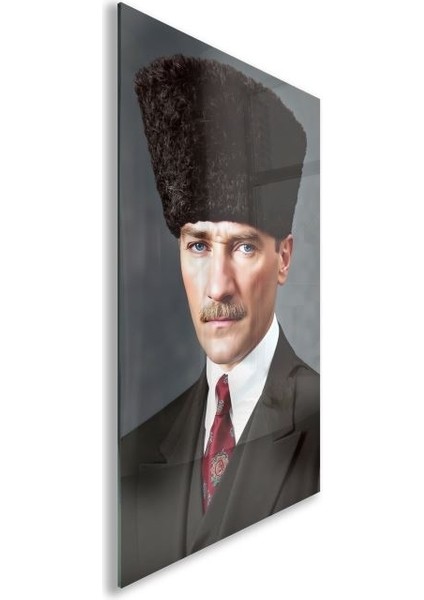 Atatürk Cam Tablo - Yatay Motif 01-059