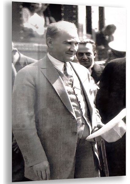 Atatürk Cam Tablo - Yatay Motif 01-047