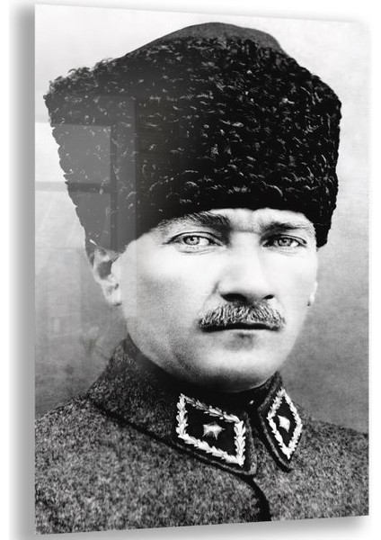 Atatürk Cam Tablo - Yatay Motif 01-060