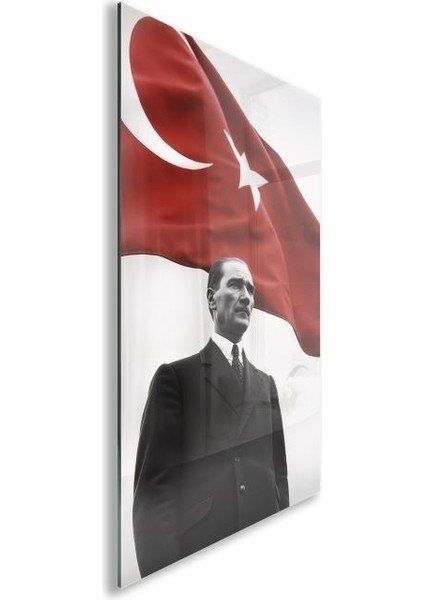 Atatürk Cam Tablo - Yatay Motif 01-057
