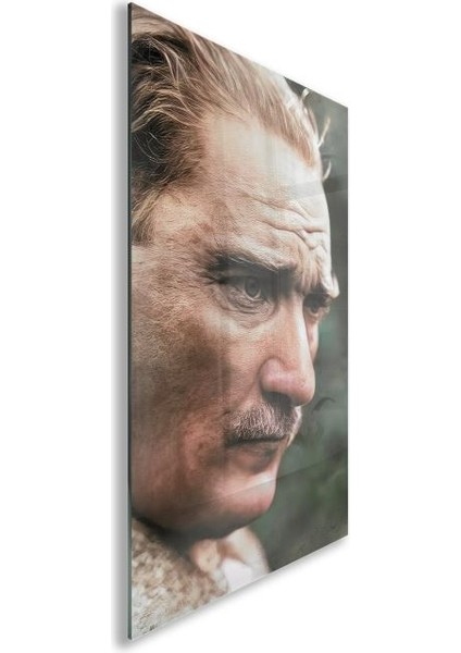 Atatürk Cam Tablo - Yatay Motif 01-011