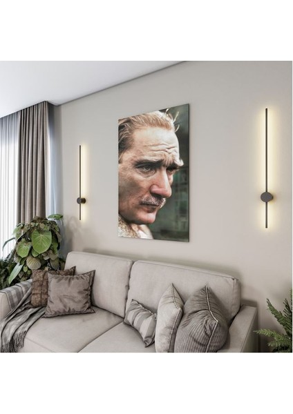 Atatürk Cam Tablo - Yatay Motif 01-011