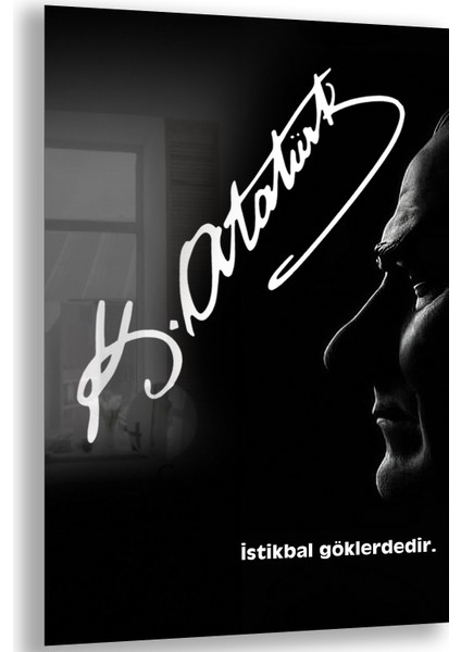 Atatürk Sözleri 1 Cam Tablo - Dikey Motif 02-006